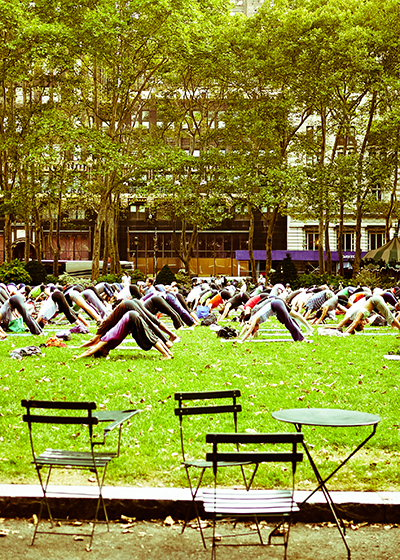 New York en solo seul Yoga à Bryant Park