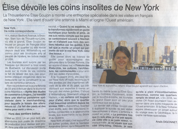 New York Off Road dans Ouest France 