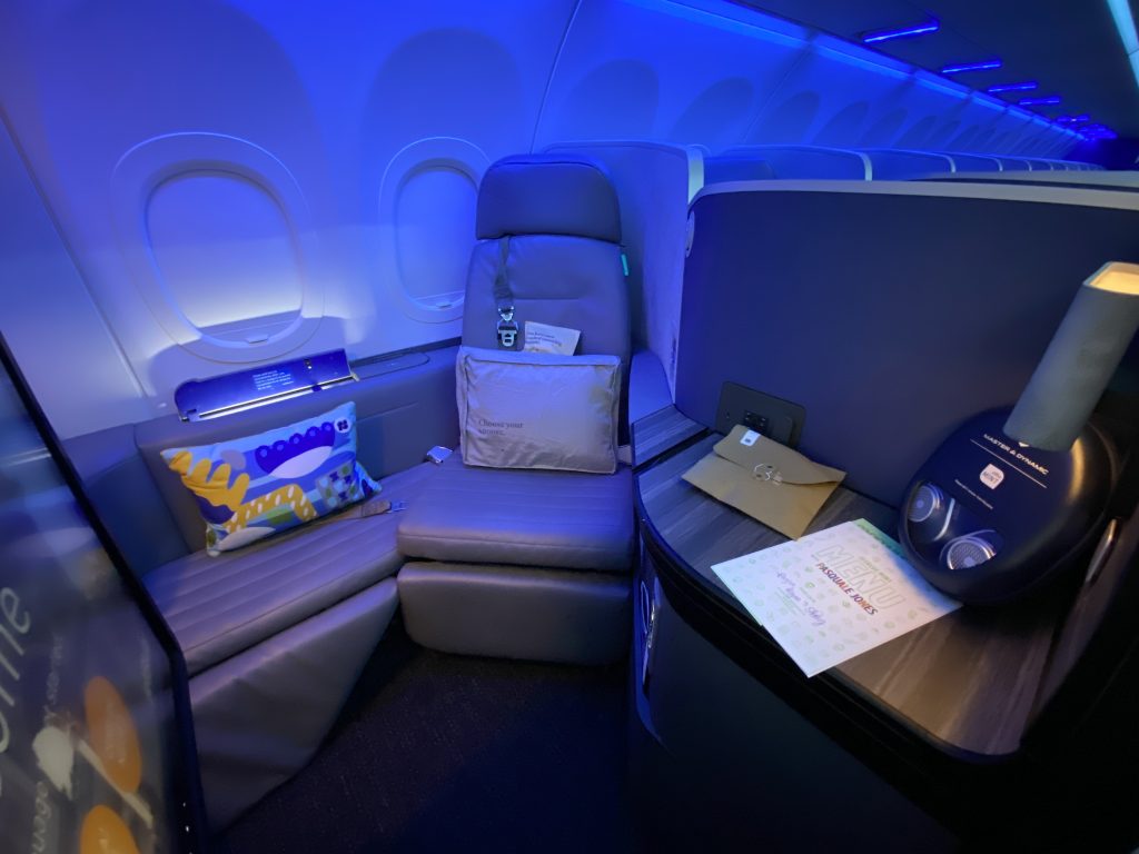 fauteuil confortable, classe Mint compagnie aérienne JetBlue